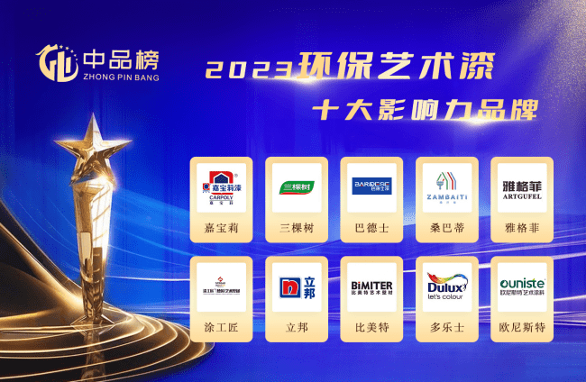 2023中品榜环保艺术漆十大品牌发布绿色涂装引领行业风向标(图2)