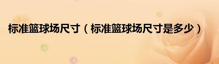 模范篮球场尺寸（模范篮球场尺寸是众少）