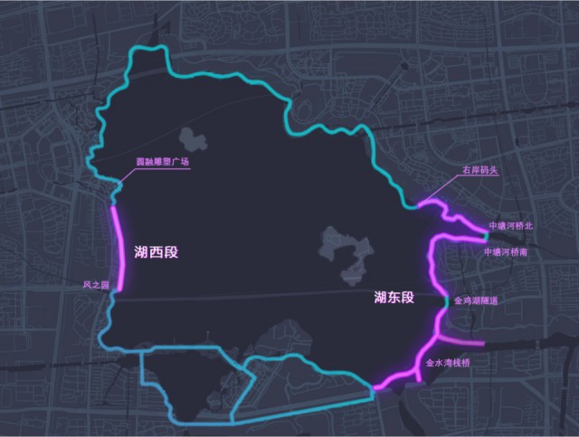 金鸡湖夜光跑道正式上线进入倒计时！