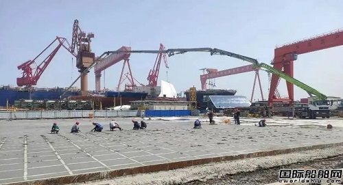 外高桥制船0号平台轨道延长及地坪加固项目先期地坪移交平博Pinnacle